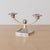 Stunning pair of Art Deco candleholders from France, 1930s. Beautiful silver-plated brass form with curved arms and ball...