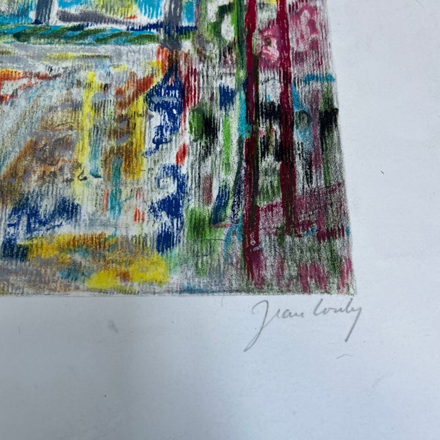 Expressionism 1970’s Original Expressionist Jean Couty “Venise” Original Venice Italy Cityscape Lithograph For Sale - Image 3 of 7