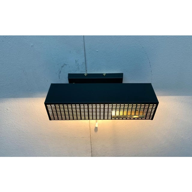 Mid-Century Modern Mid-Century German Minimalist Perforated Wall Lamp, 1960s For Sale - Image 3 of 18
