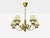 Danish Modern, Chandelier, Patinated Brass, Denmark, 1950s For Sale In New York - Image 6 of 13