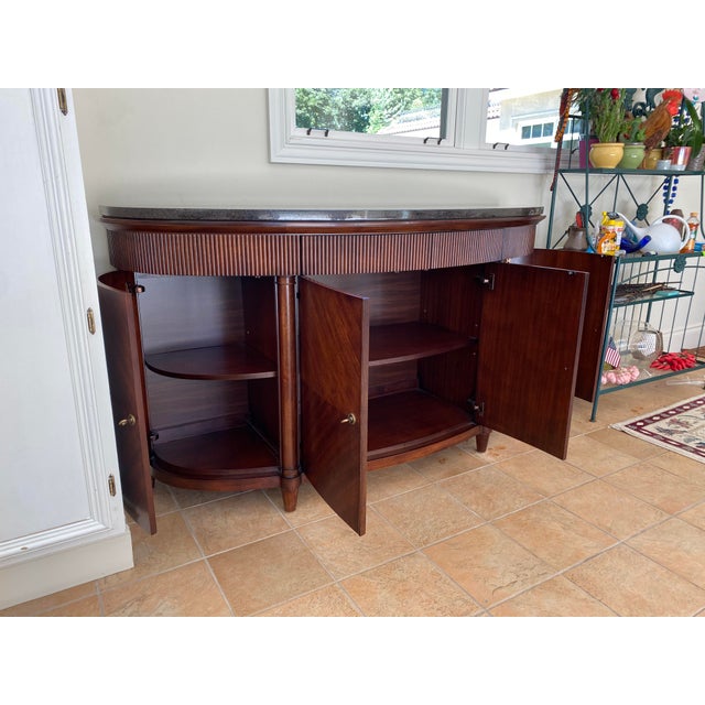2010s Traditional Bernhardt Wooden Buffet With Mirror For Sale - Image 5 of 18