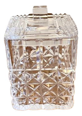 Antique Edwardian Cut Glass Biscuit Jar, 1900s