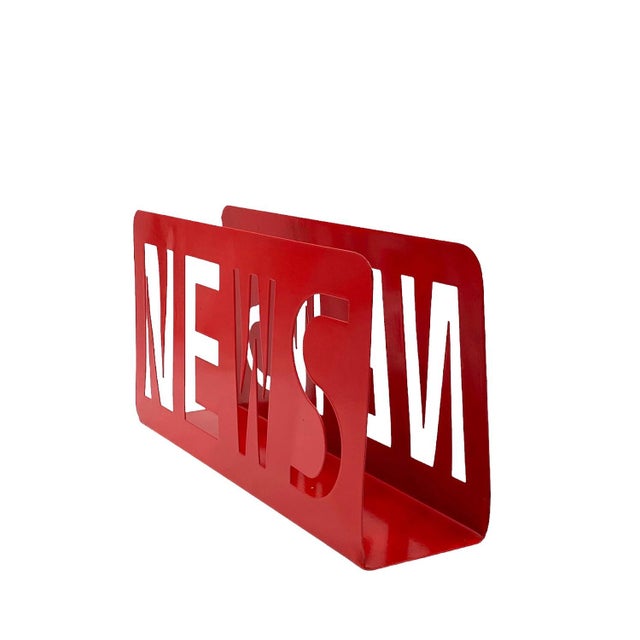 Space Age Red Magazine Rack, France, 1970s For Sale - Image 10 of 15