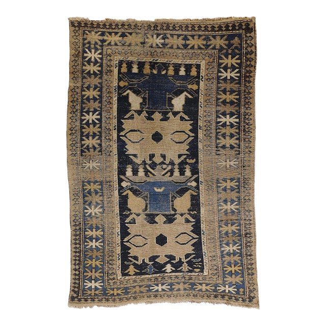 Antique Caucasian Rug, 33"x 50" For Sale
