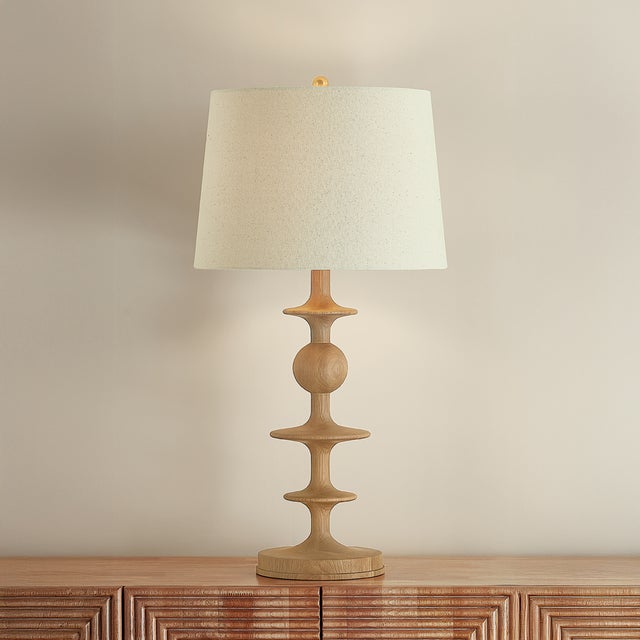 Wood Hudson Valley Lighting Jefferson Heights 15 in. 1 Light Table Lamp in Aged Brass Finish For Sale - Image 7 of 11