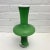 Vintage Italian Glass Green, White and Clear Cased Glass Vase For Sale - Image 4 of 6