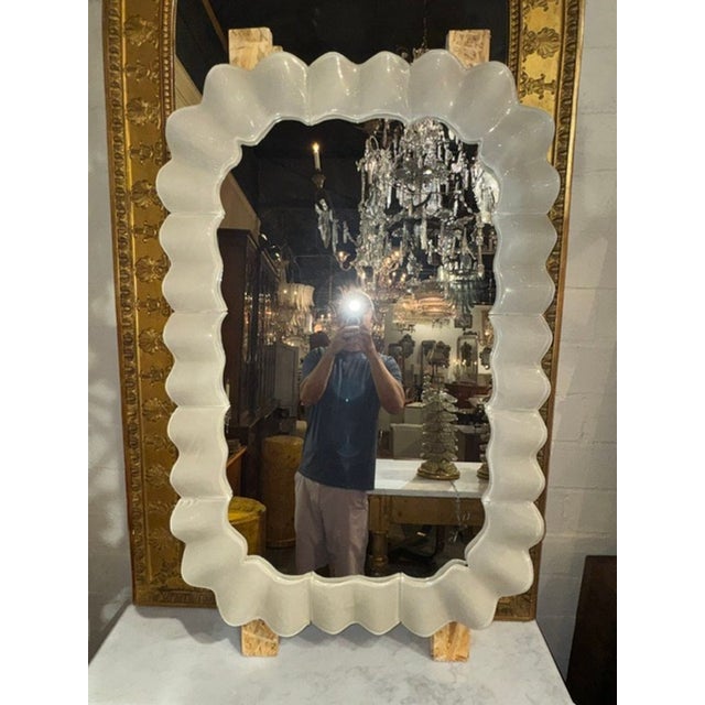The Murano Ivory Glass Wave Mirrors are a unique and elegant addition to any home décor. Handcrafted with pretty wave...