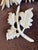 Ivory Mid 20th Century Framed Hand Carved Bone Wall Art Pair Pagoda & Flower For Sale - Image 8 of 11