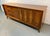 Unique Mid-Century Burl and Walnut Diamond Motif Credenza For Sale - Image 4 of 16
