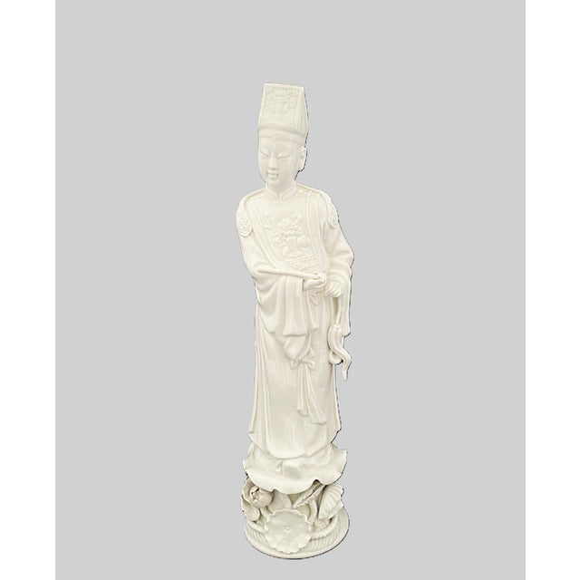 Early 20th c.Blanc DeChine Chinese Figurine-Immortal Taoist Male Statue Dehua Kilns in Fjjian China This early 20th-...