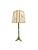 A Louis XV/Rococo table lamp on a richly decorated polychrome tripod base, featuring a fluted column. The colours are...
