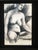 Ebony 1960’s Signed Charcoal Nude Drawing by Listed American Artist & Poet Tad Wojnicki For Sale - Image 8 of 9