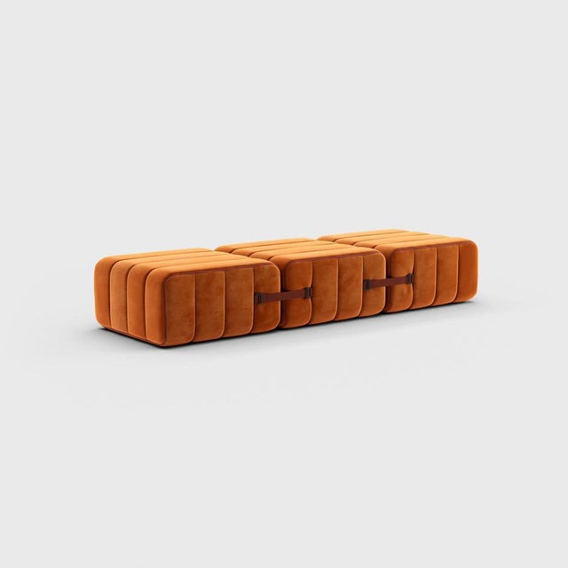 Not Yet Made - Made To Order Curt Modular Set - Flexible Bench - Barcelona - Vole - V3347/15 (Grey / Brown) by Ambivalenz, Set of 3 For Sale - Image 5 of 5