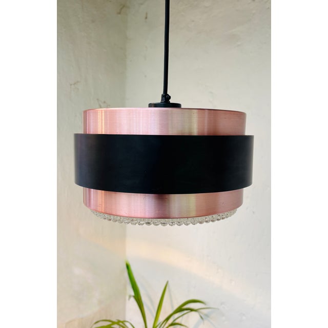 Fog & Mørup Saturn Pendant Lamp in Copper and Black Metal by Jo Hammerborg for Fog & Mørup, 1960s For Sale - Image 4 of 14