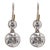 1920s Pair of Edwardian Style 2.42 Carat Diamond Platinum Drop Earrings For Sale