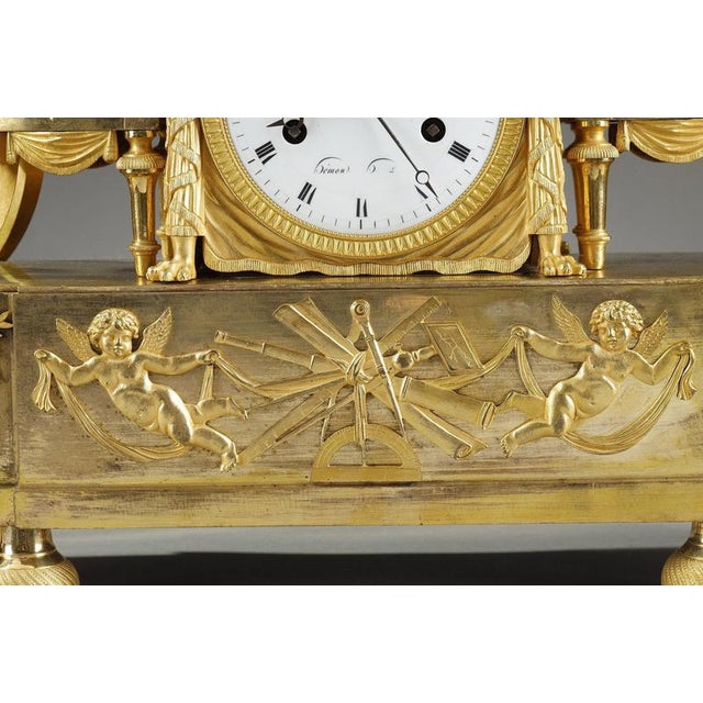 Early 19th Century Empire Astronomy Lesson Clock, 1800s For Sale - Image 11 of 18