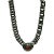 1970s Givenchy Hematite Thick Chain Ruby Cut Glass Necklace For Sale