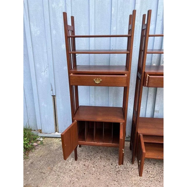 Brown Mid 20th Century Vintage American Traditional Room Divider Shelving Unit Bookcase For Sale - Image 8 of 10