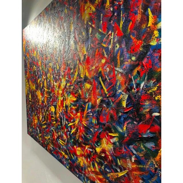 Jon Atac, Expression 2, 1989, Large Oil on Canvas For Sale - Image 8 of 14