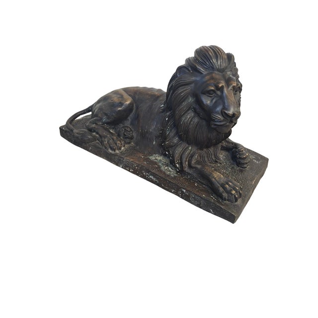 Monumental Bronze Lions, 1980, Set of 2 For Sale - Image 17 of 18