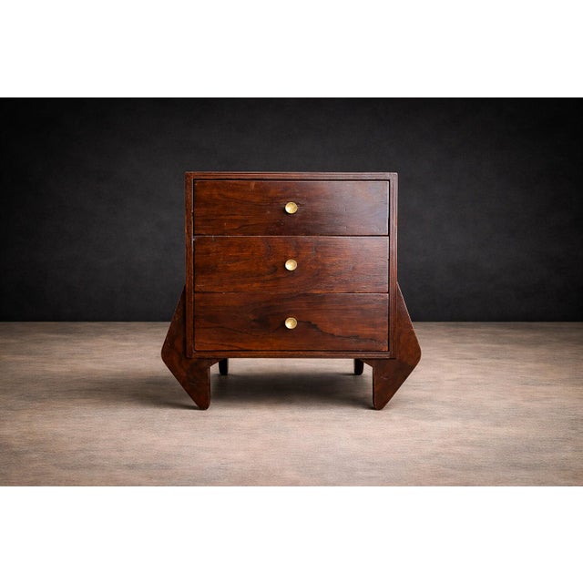 José Zanine Caldas Console/Night Stand in Hardwood Attributed to Jose Zanine Caldas, 1950s For Sale - Image 4 of 11