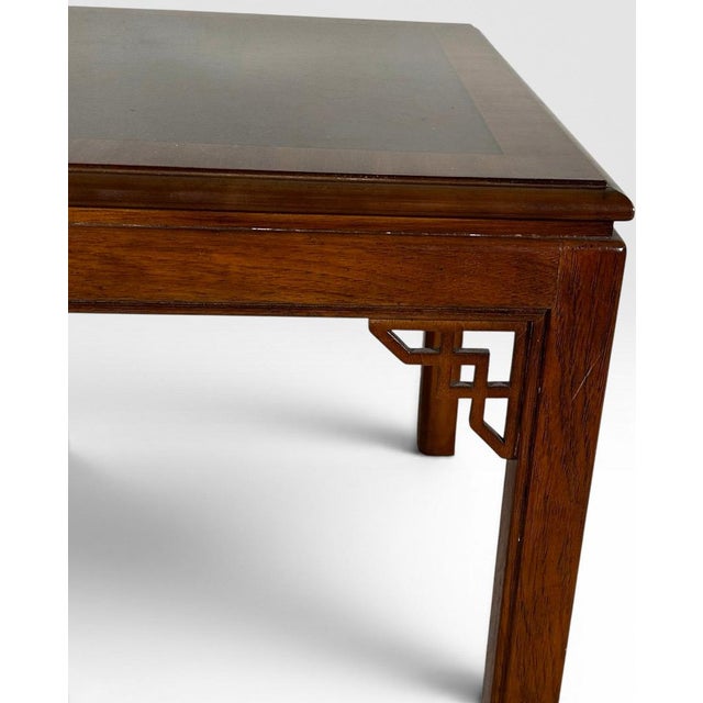 Pair of Vintage Drexel Heritage Chinese Chippendale Burlwood End Tables For Sale - Image 17 of 18