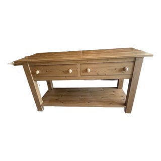 Late 20th Century Custom Made Pine Sideboard For Sale