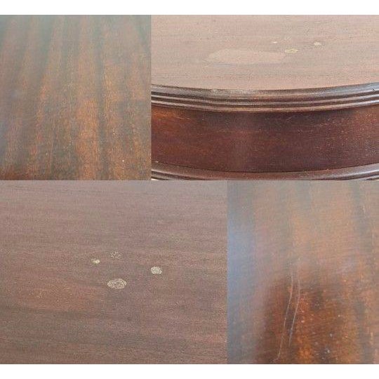 1920s–30s Federal/Hepplewhite Revival Mahogany Drum Table Paw Feet Single Drawer For Sale - Image 11 of 12