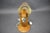 Mid-Century Adjustable Wooden Table Lamp with Floral Shade, Czechoslovakia, 1970 For Sale - Image 3 of 12