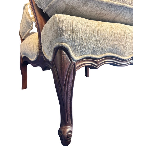 Sam Moore Pair of Vintage Sam Moore (Hf Furniture) French Louis XV Style Bergère Chairs For Sale - Image 4 of 6