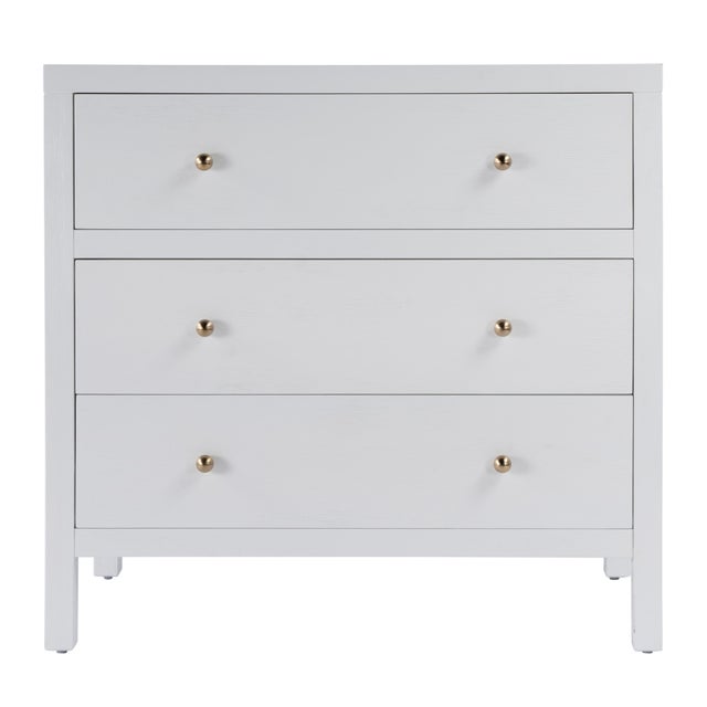 2020s Nora 34 in. W Wood 3 Drawer Chest, White For Sale - Image 5 of 9