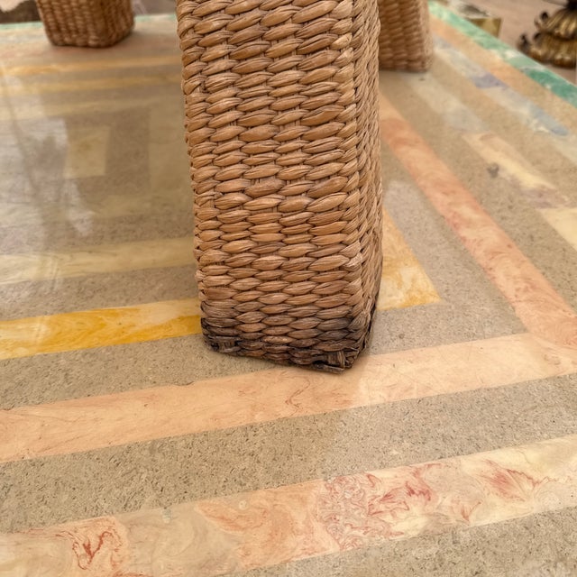 Wood Vintage Rattan Coyote Bench by Mario Lopez Torres For Sale - Image 7 of 12