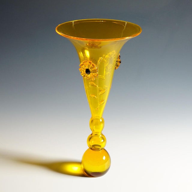 Mid-Century Modern Vintage Murano Art Glass Vase by Franco Moretti Ca. 1970s For Sale - Image 3 of 9