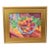 Impressionist Bowl Fruit Peaches Painting Including the Antiqued Gold Wood Frame For Sale