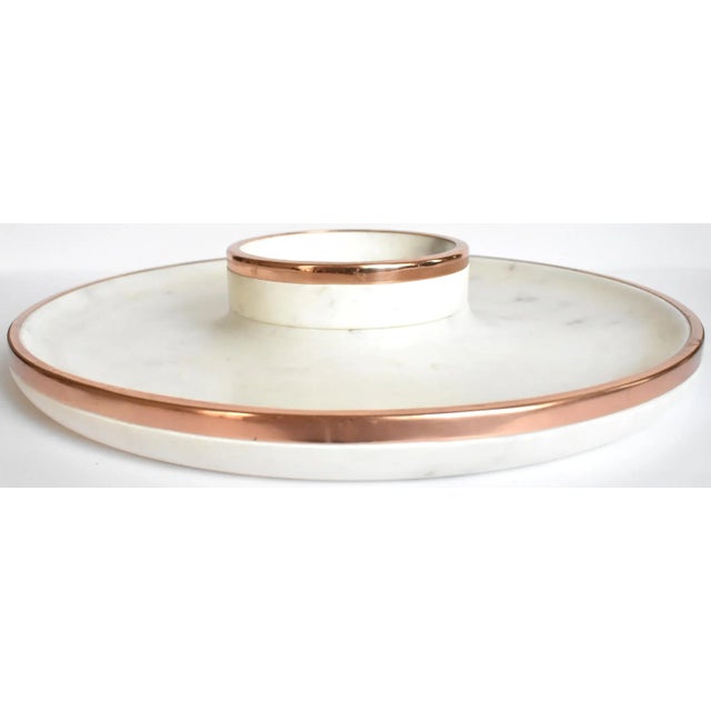 Early 21st Century Williams-Sonoma White Marble Serving Platter & Bowl For Sale - Image 9 of 9