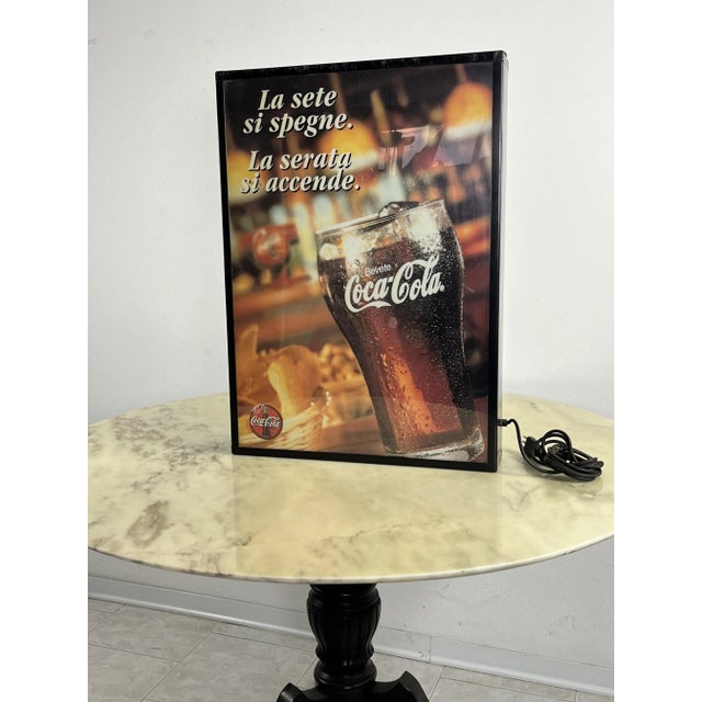 Vintage Coca Cola Backlit Advertising Panel, 1980s For Sale - Image 3 of 12