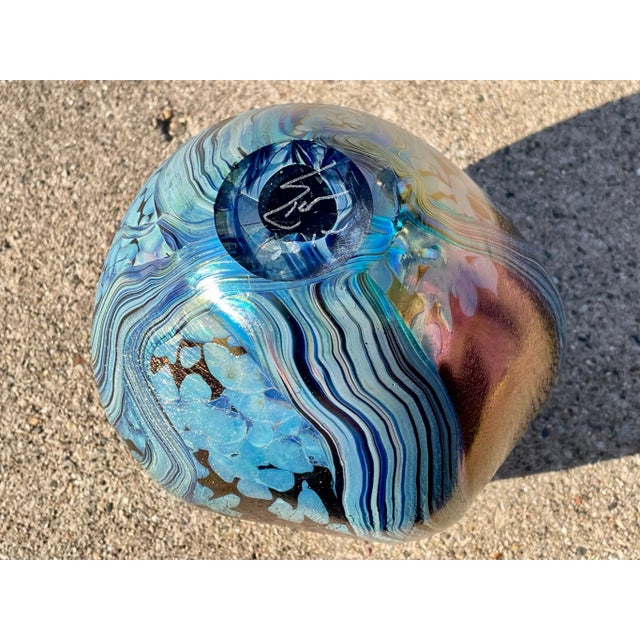 2012 Robert Eickholt Studio Art Glass Vase For Sale - Image 10 of 12