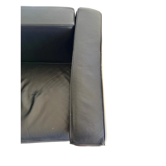 Mid Century Modern Le Corbusier Lc2 Black Leather Lounge Chair For Sale - Image 10 of 11