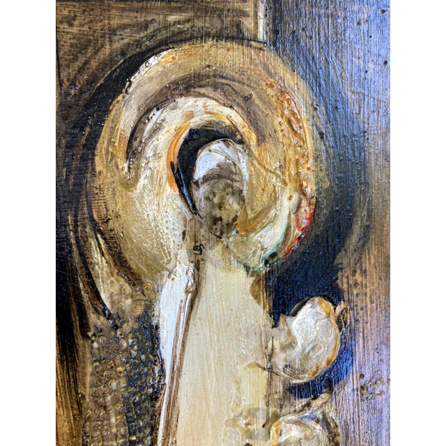 1970s 1970s Mid-Century Modern Cubist Oil Painting, Subject Guitar. Signed. For Sale - Image 5 of 15