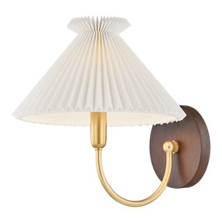 Mitzi Acacia 10.5 in. 1 Light Wall Sconce in Aged Brass Finish For Sale