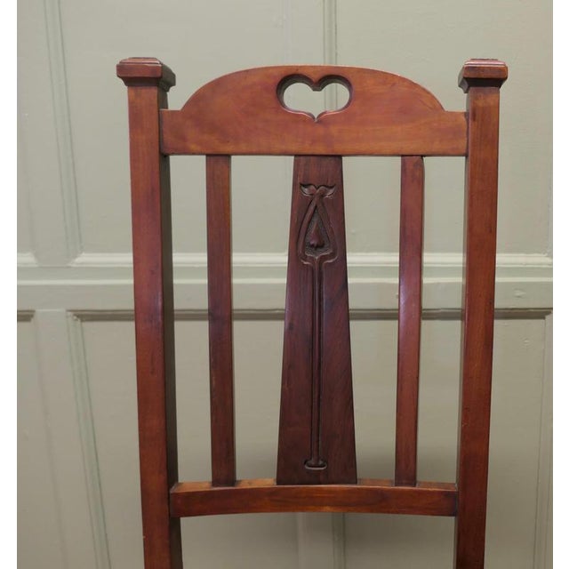 Antiqu Arts and Crafts Golden Oak Dining Chairs, 1880, Set of 6 For Sale - Image 4 of 8
