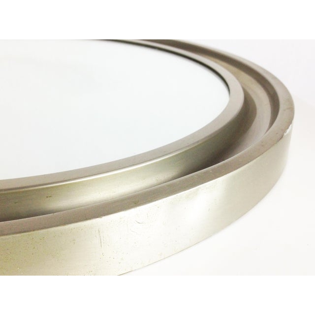 Mid-Century Modern Nickel Plated Brass and Black Metal Mirrors by Sergio Mazza for Artemide, 1970s, Set of 2 For Sale - Image 3 of 10