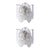 White Nuvoletta Murano Style Glass Disc Wall Sconces from Simoeng, Set of 2 For Sale - Image 8 of 8
