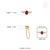 Modern Ruby & Marquise Diamond Three-Stone Bezel Set Ring 14k Yellow Gold Size 4 For Sale - Image 12 of 16
