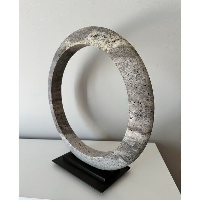 Contemporary Carolyn Kinder Oblique Stone Sculpture For Sale - Image 3 of 5