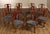 High Quality Vintage Set of Ten Burl Walnut Dining Chairs with Shaped Splat, Shell-Carved Legs and Ball and Claw Feet,...