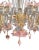 Metal Early 21st Century Venetian Gold and Pink Floral Murano Glass Chandelier For Sale - Image 7 of 13