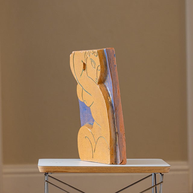 Amedeo Clemente Modigliani Mid-Century Terracotta Relief After Amedeo Modigliani For Sale - Image 4 of 10