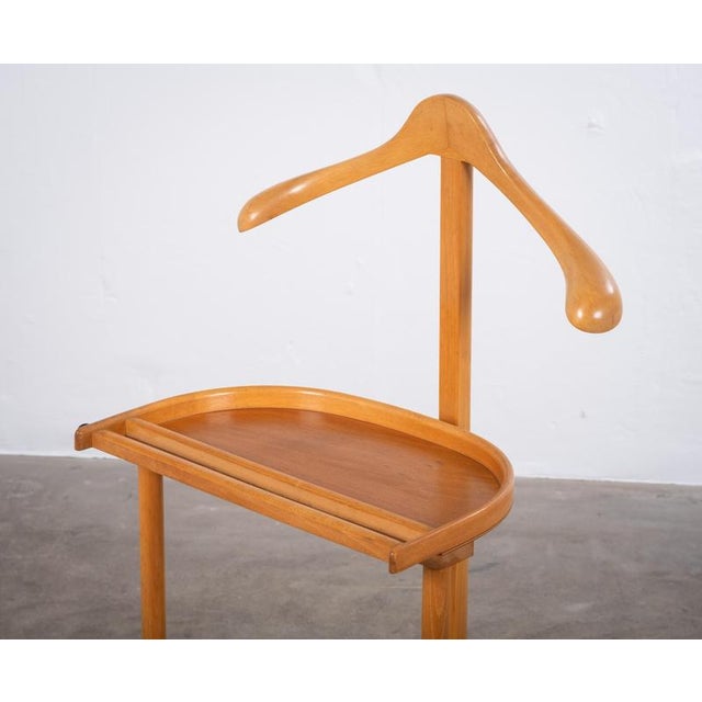 Scandinavian Modern Beech Wood Valet Stand, 1960s For Sale - Image 3 of 8