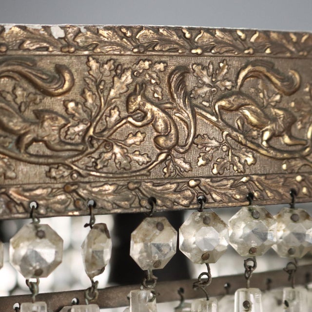 Vintage Empire Seven-Light Chandelier For Sale - Image 3 of 8